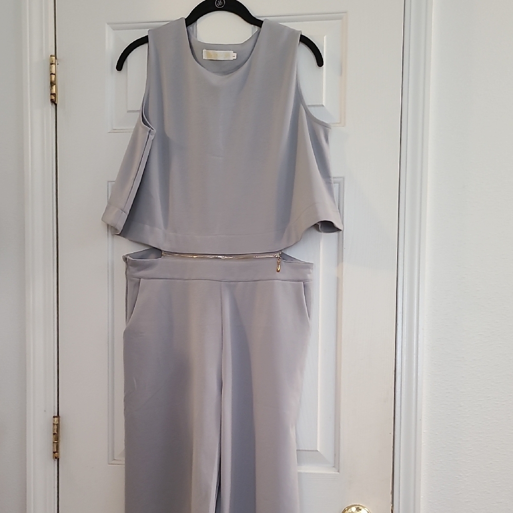 Elegant Gray Women's Zip Apart Jumpsuit